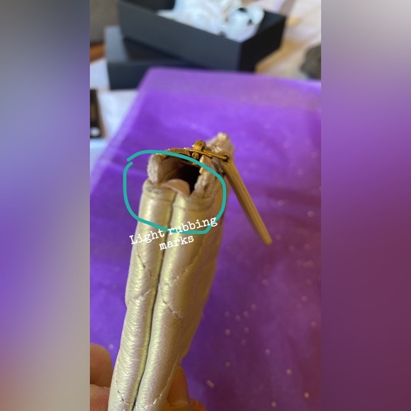 Chanel zipper O case SLG. 2020C pearlescent metallic RARE - Picture 10 of 14